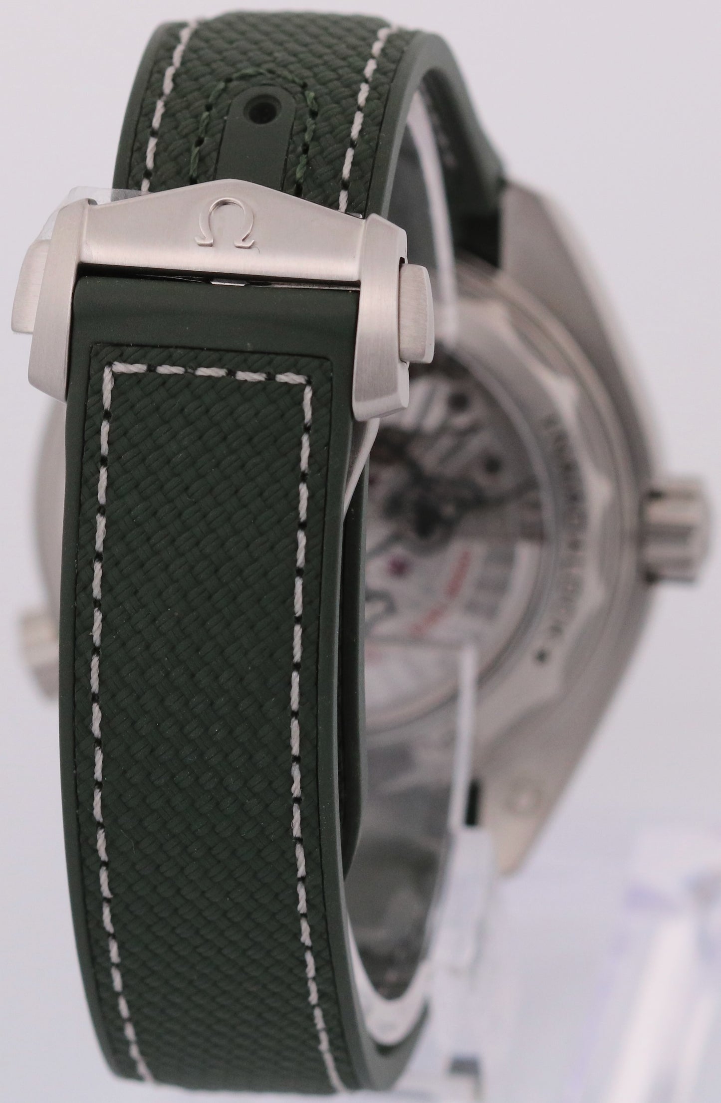 NEW PAPERS Omega Seamaster Planet Ocean 600M Steel GREEN 215.32.44.21.06.001 BOX