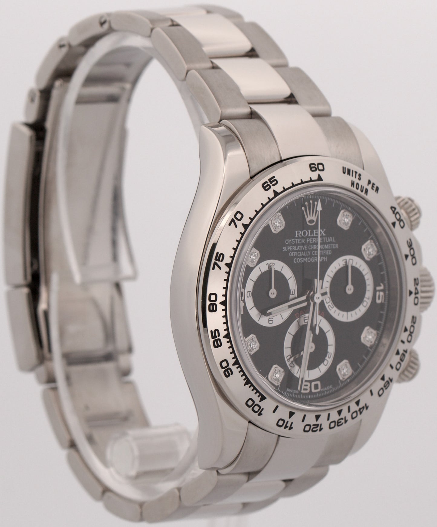 2026 CPO Rolex Daytona FACTORY BLACK DIAMOND 18K White Gold Oyster 116509 BOX