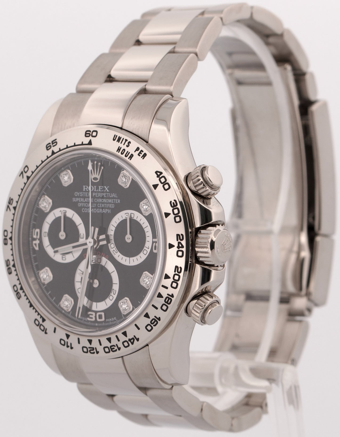 2026 CPO Rolex Daytona FACTORY BLACK DIAMOND 18K White Gold Oyster 116509 BOX