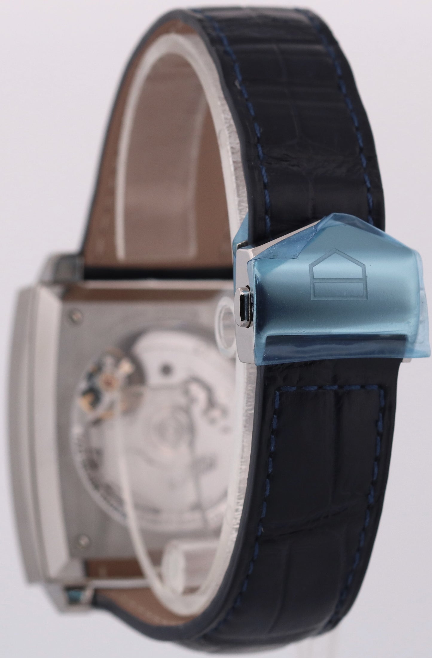 NEW PAPERS Tag Heuer Monaco BLUE Leather Stainless Steel 39mm CBL2111.FC6453 BOX