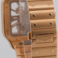 PAPERS Cartier Santos 39.8mm SKELETON 18K Rose Gold 4110 WHSA0016 BOX