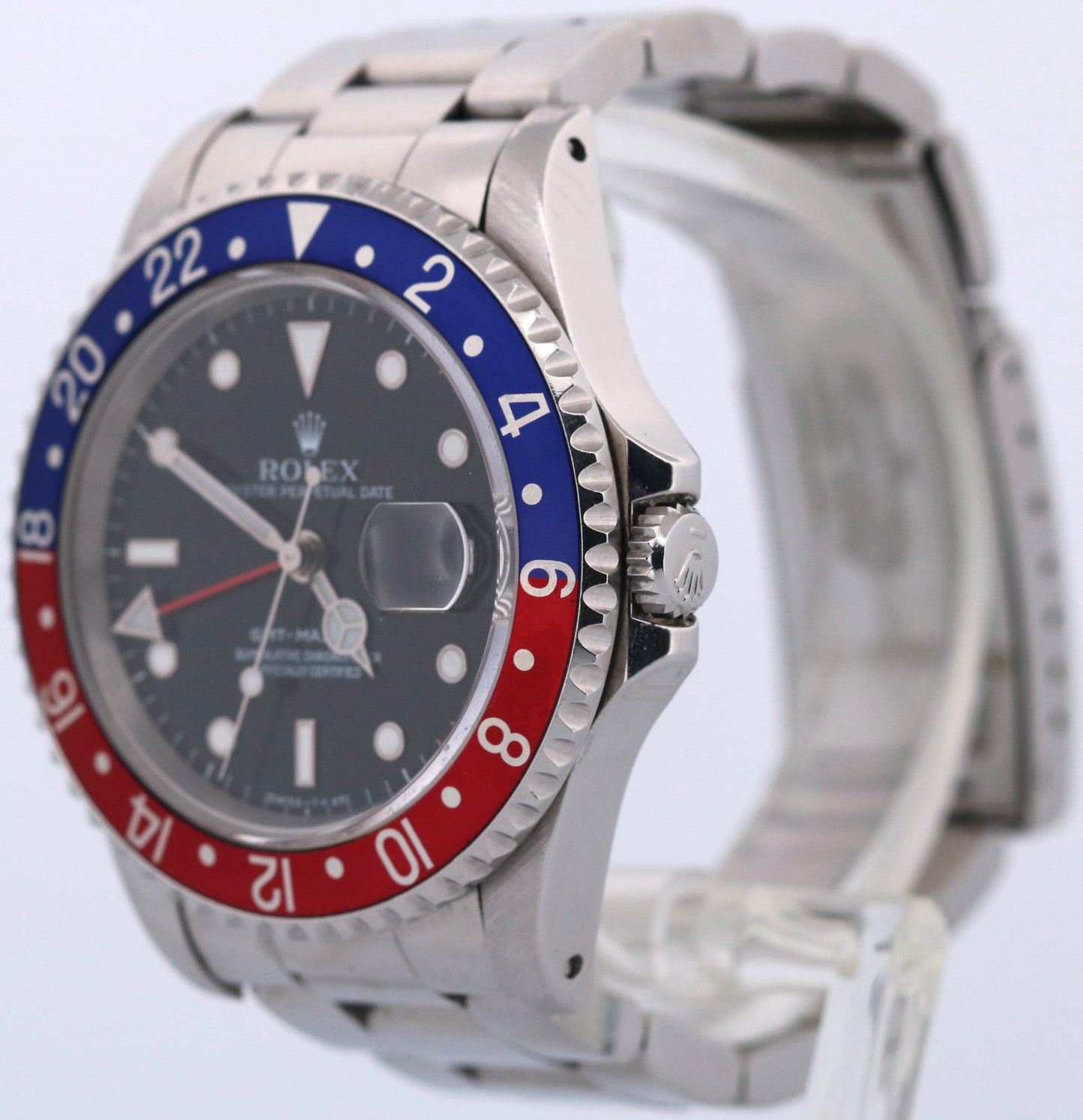 1993 Rolex GMT-Master PEPSI Blue Red Stainless Steel OYSTER Black 40mm 16700