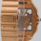 PAPERS Cartier Santos 39.8mm SKELETON 18K Rose Gold 4110 WHSA0016 BOX
