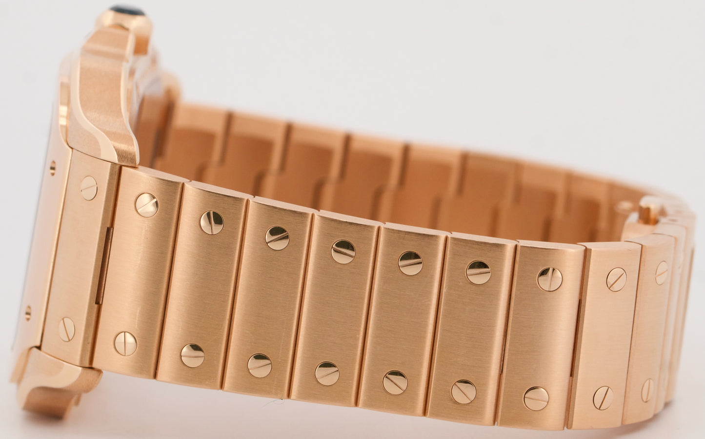 PAPERS Cartier Santos 39.8mm SKELETON 18K Rose Gold 4110 WHSA0016 BOX