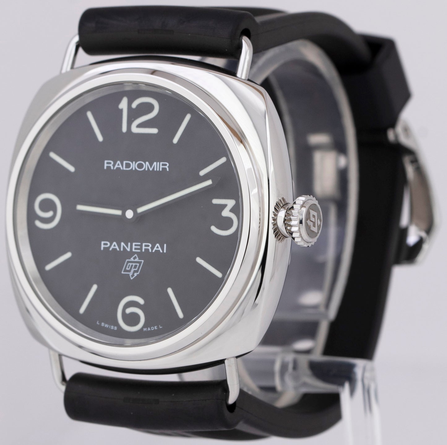 Panerai Radiomir Base PAPERS PAM 753 OP Logo Stainless PAM00753 45mm Watch B+P