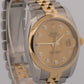 Rolex DateJust 36mm CHAMPAGNE DIAMOND 18K Gold Steel JUBILEE 116203 BOX