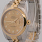 Rolex DateJust 36mm CHAMPAGNE DIAMOND 18K Gold Steel JUBILEE 116203 BOX