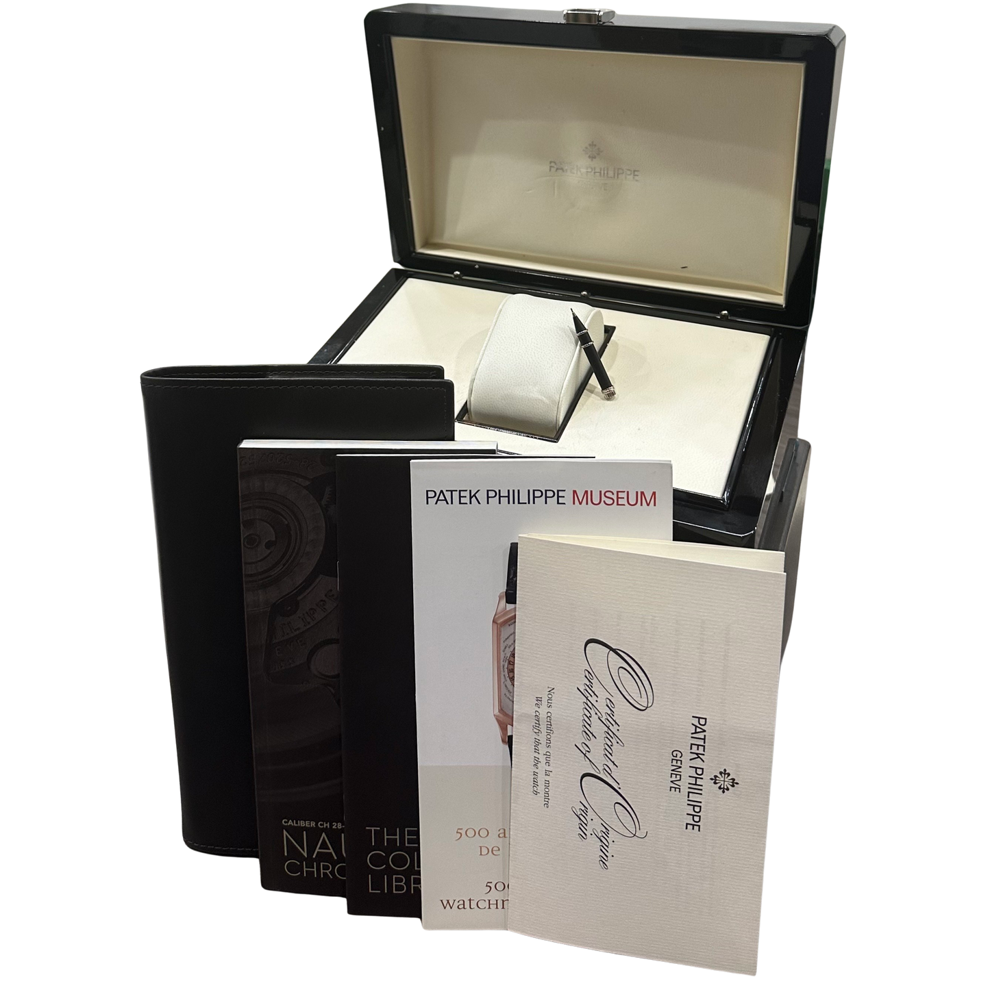 2014 PAPERS Patek Philippe Nautilus 40.5mm Grey Blue Chronograph 5980/1A-001 BOX