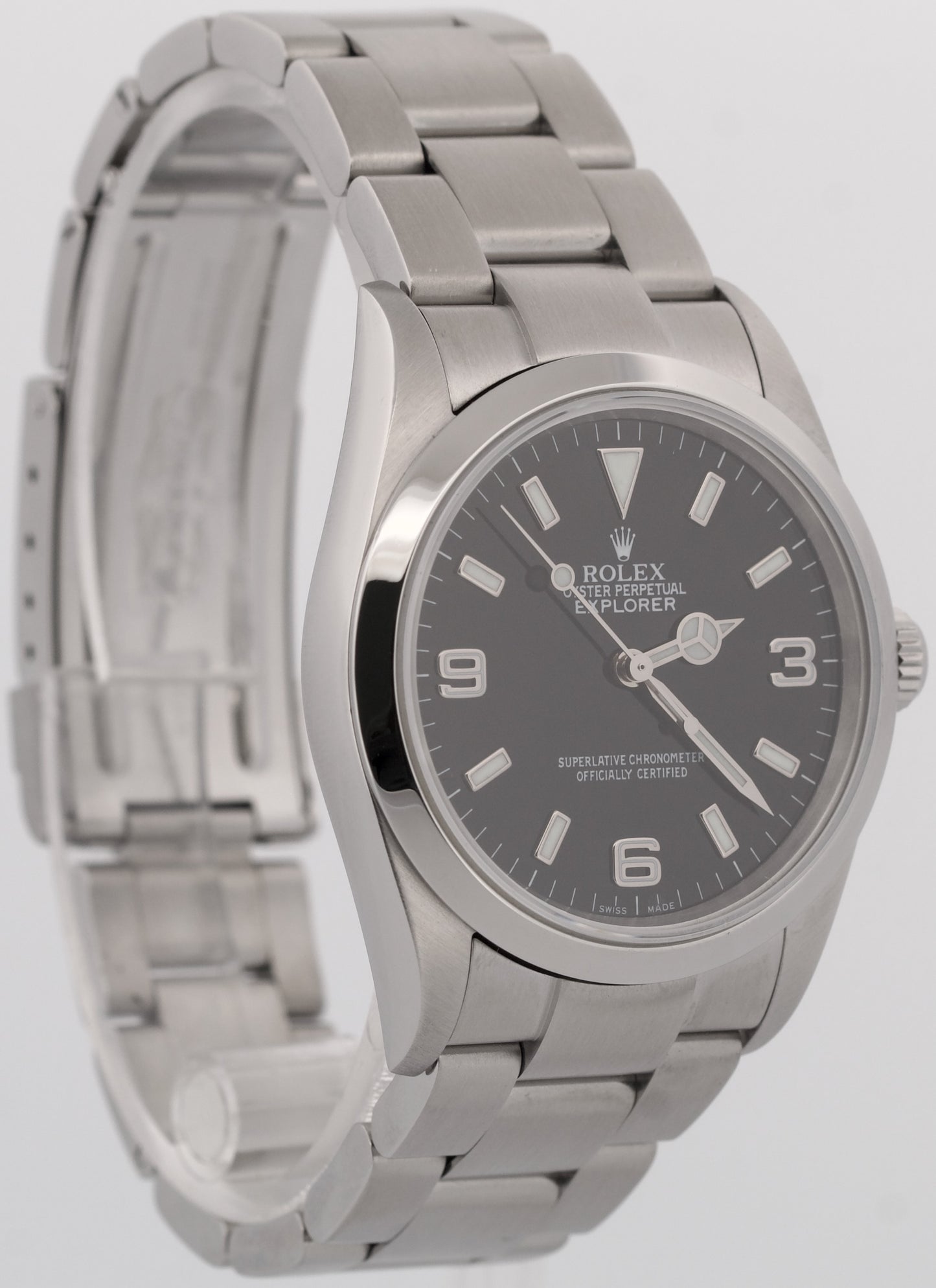 Rolex Explorer I Black 36mm 3-6-9 Stainless Steel Automatic Oyster Watch 114270