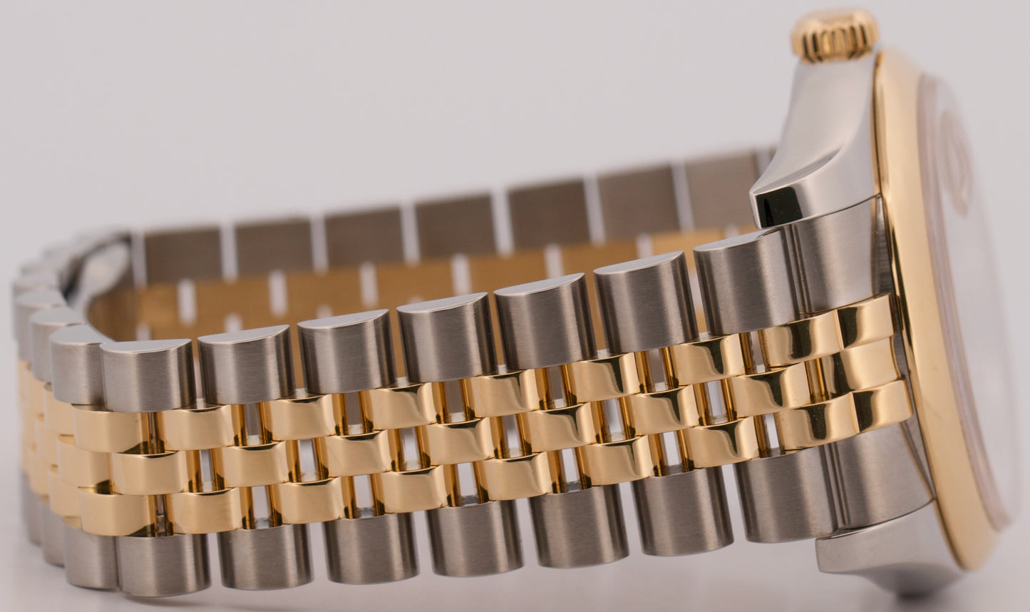 Rolex DateJust 36mm CHAMPAGNE DIAMOND 18K Gold Steel JUBILEE 116203 BOX