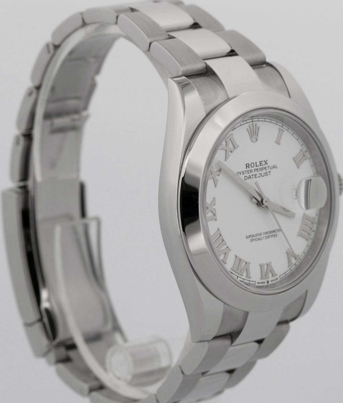 2025 PAPERS Rolex DateJust 41mm WHITE Stainless Steel OYSTER 126300 Watch BOX