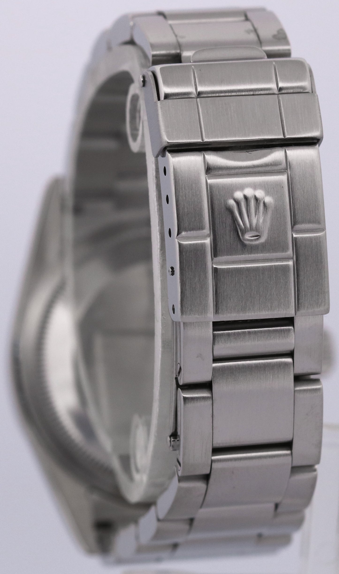 Rolex Explorer I BLACK 36mm 3-6-9 Stainless Steel MK2 Oyster NO-HOLES 114270