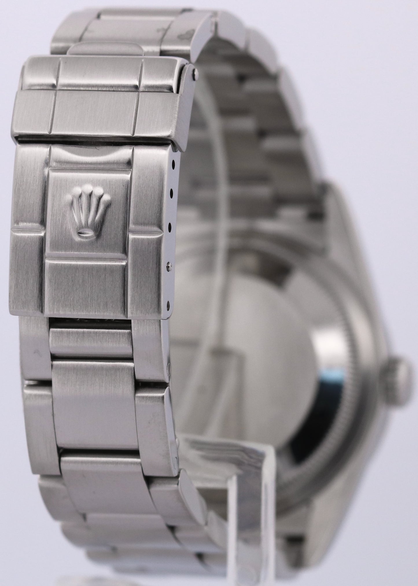 Rolex Explorer I BLACK 36mm 3-6-9 Stainless Steel MK2 Oyster NO-HOLES 114270