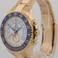 Rolex Yacht-Master II WHITE 18K Yellow Gold Blue Regatta Ceramic 44mm 116688