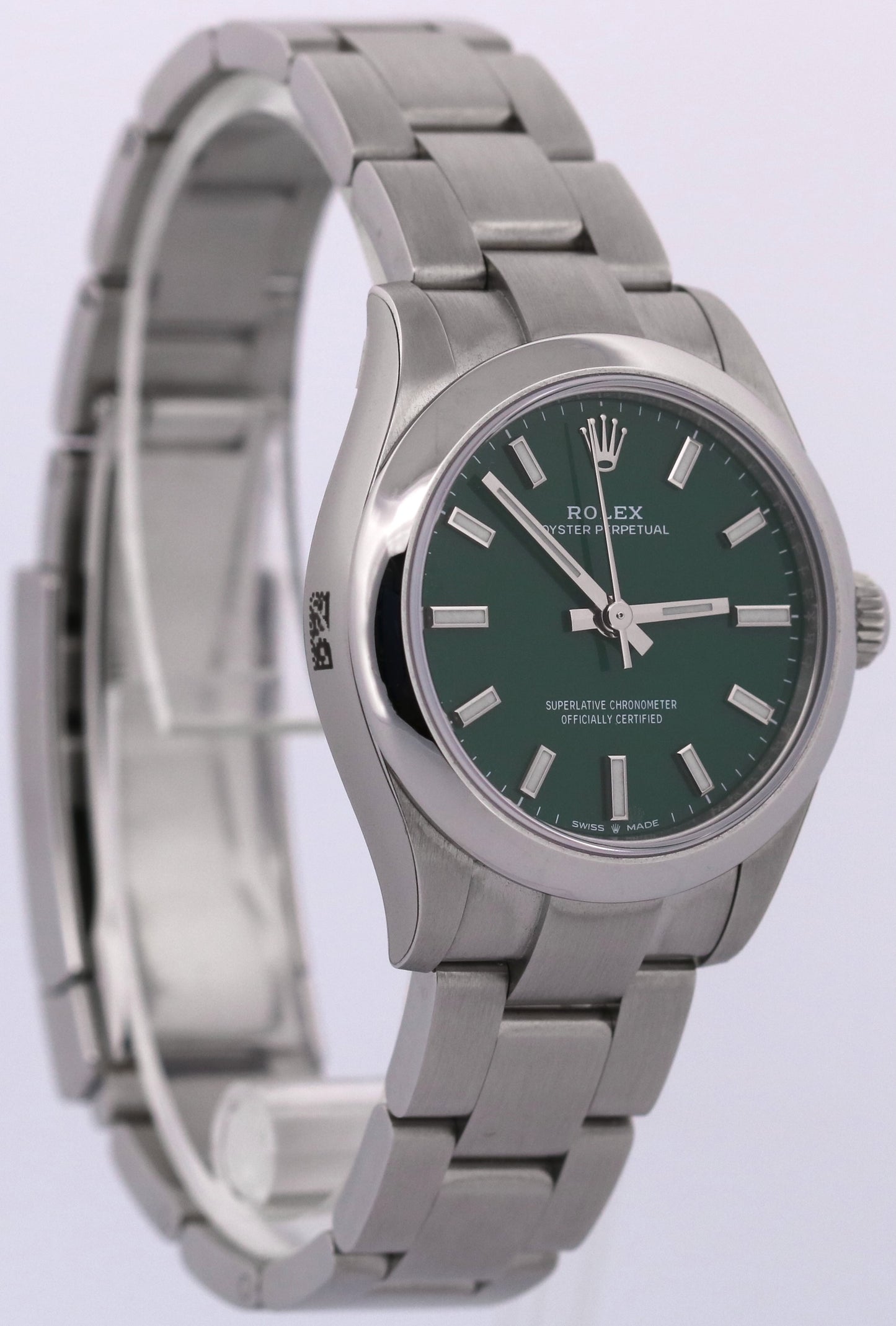 BRAND NEW 2024 PAPERS Rolex Oyster Perpetual GREEN Steel 31mm 277200 Watch BOX
