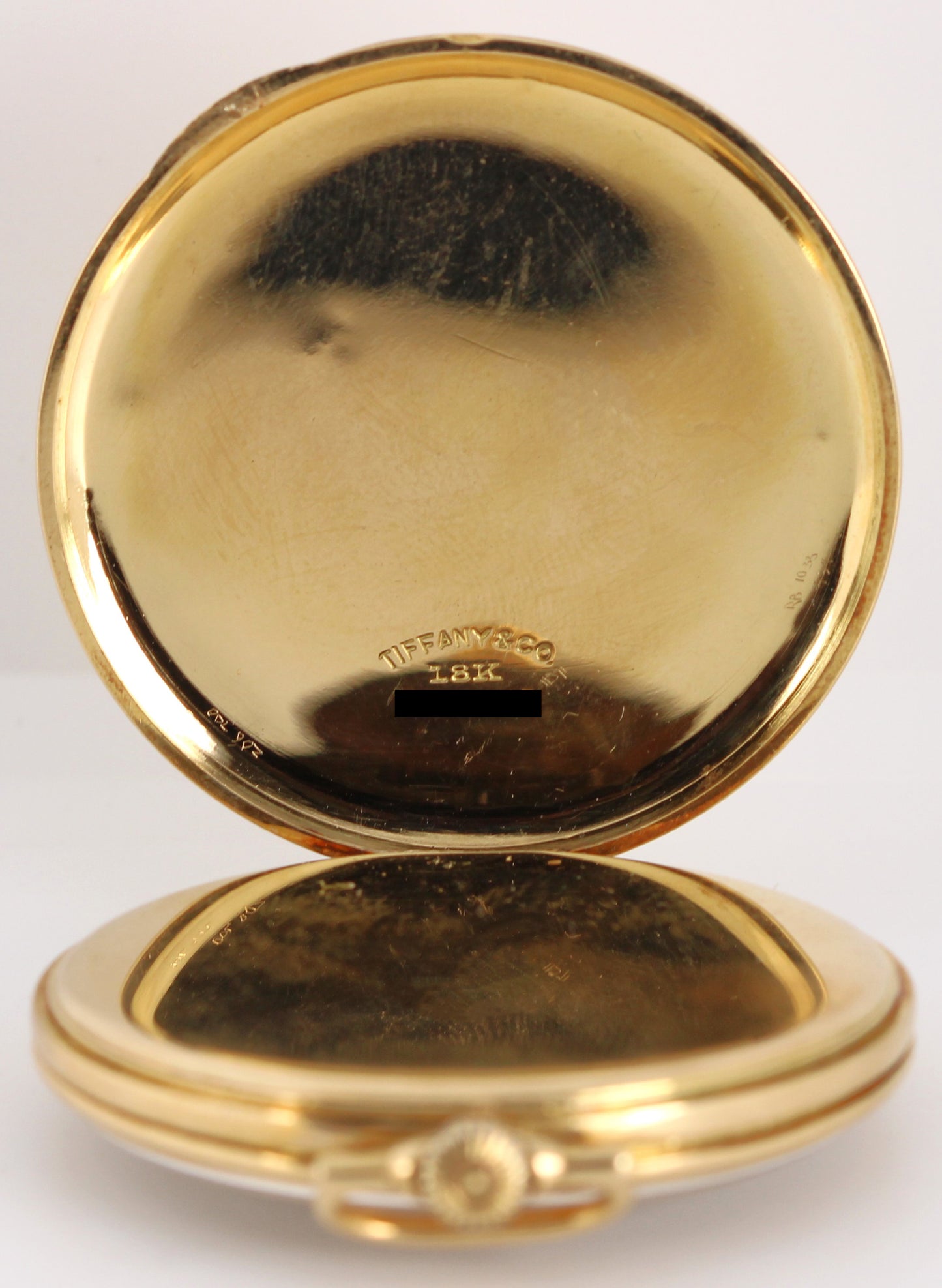 VINTAGE Tiffany & Co. by Longines 18k Gold Open-Face Silver 42.5mm Pocket Watch