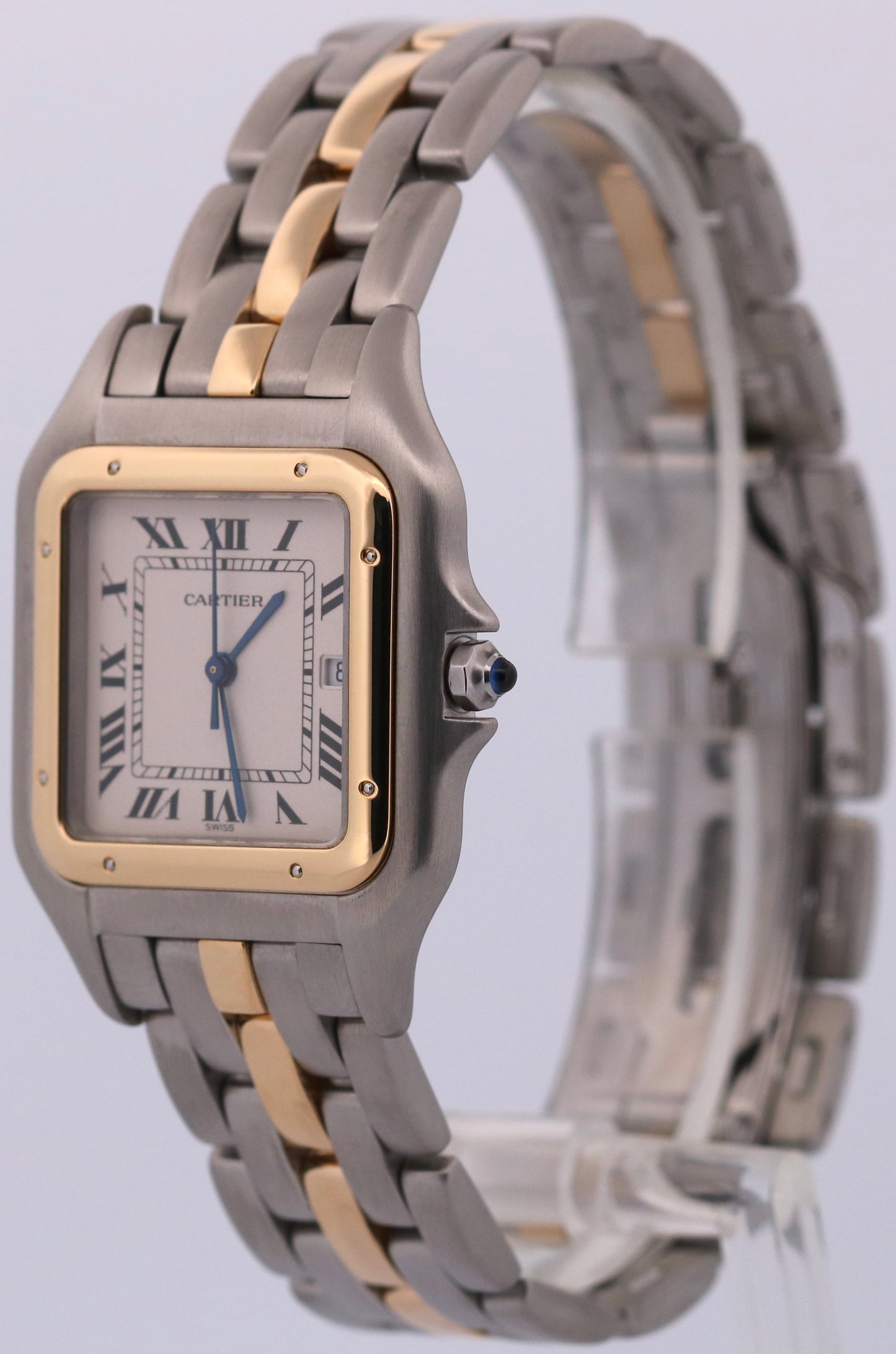 Cartier Panthere ONE ROW 18K Yellow Gold Steel 29mm Roman Quartz 187957 W25027B5