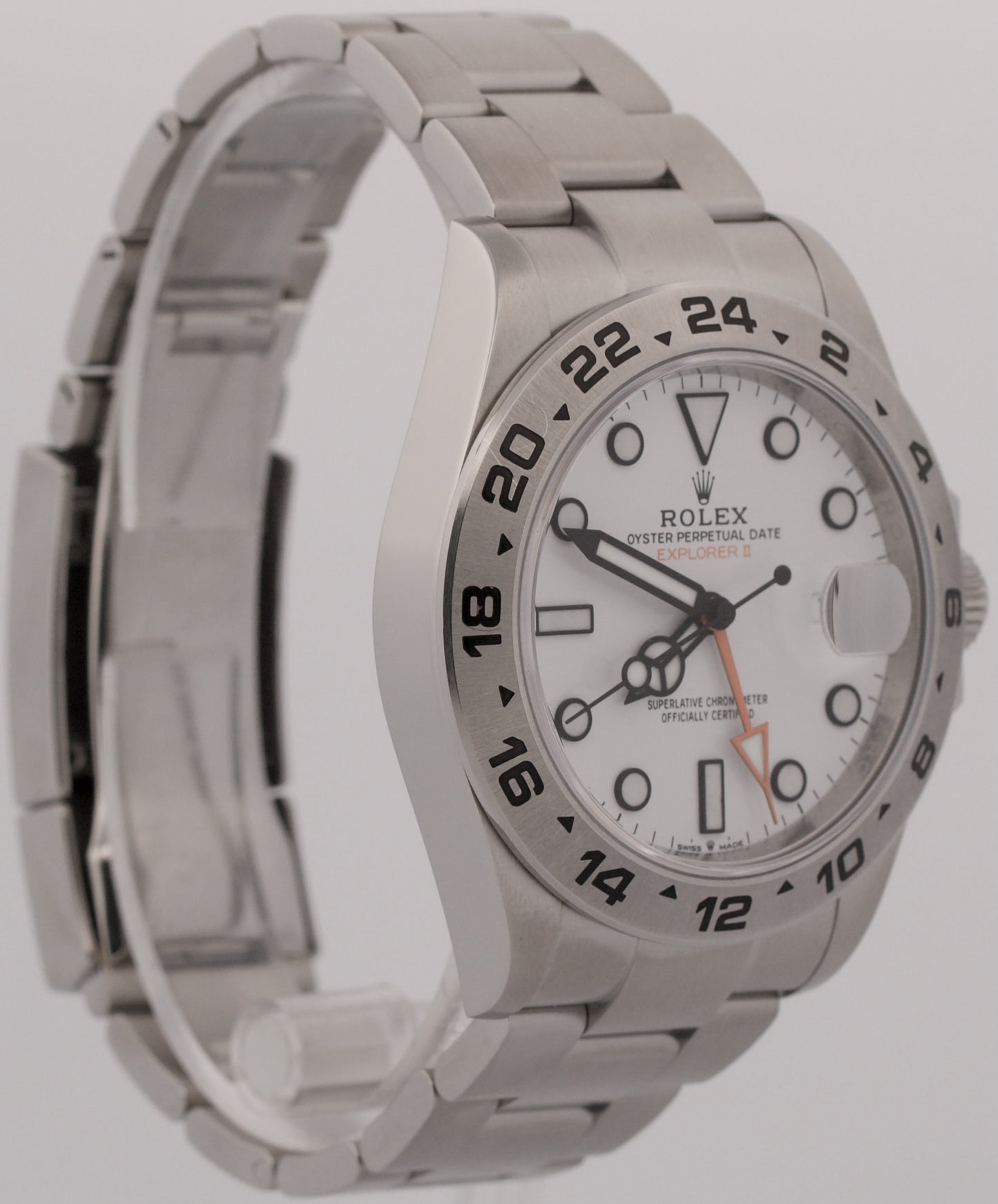 2023 PAPERS Rolex Explorer II 42mm POLAR WHITE Date GMT Steel 226570 Watch BOX