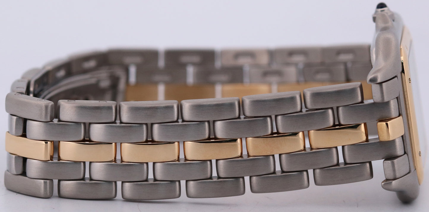 Cartier Panthere ONE ROW 18K Yellow Gold Steel 29mm Roman Quartz 187957 W25027B5