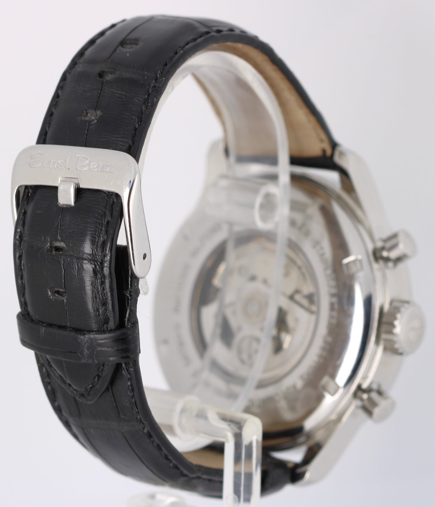 Ernst Benz Chronolunar Stainless Steel Black Arabic 47mm GC10311 10300 Watch