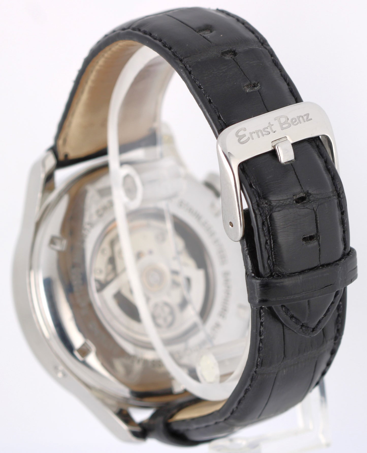 Ernst Benz Chronolunar Stainless Steel Black Arabic 47mm GC10311 10300 Watch