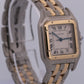Ladies Cartier Panthere Midsize IVORY 18K Gold Steel TWO ROW 27mm Quartz 83949