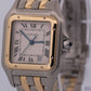 Ladies Cartier Panthere Midsize IVORY 18K Gold Steel TWO ROW 27mm Quartz 83949