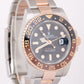 NEW PAPERS Rolex GMT-Master II 18K Rose Gold Steel ROOT BEER 126711 40mm BOX