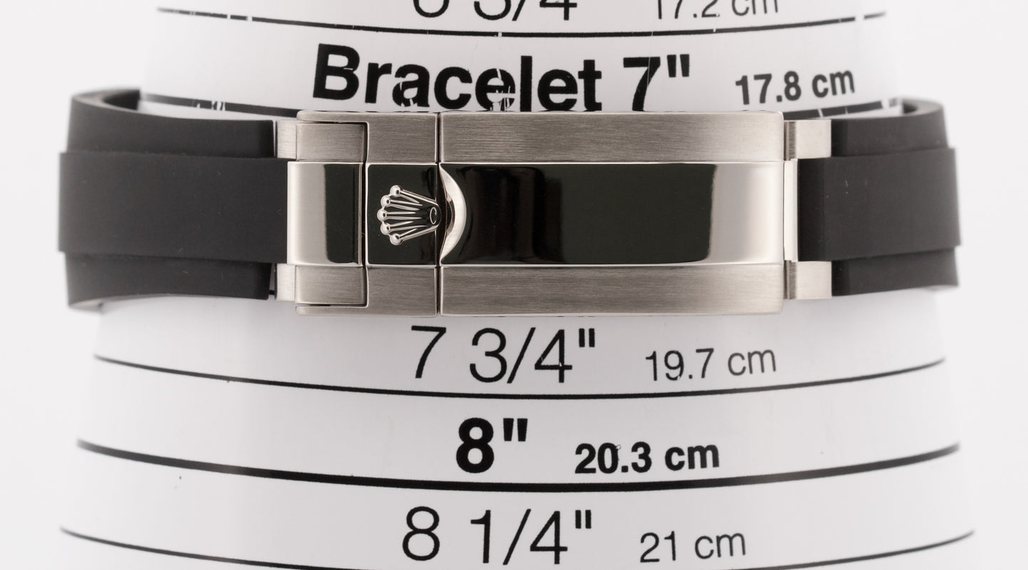 2019 PAPERS Rolex Yacht-Master BLACK 18K White Gold Oysterflex 42mm 226659 BOX