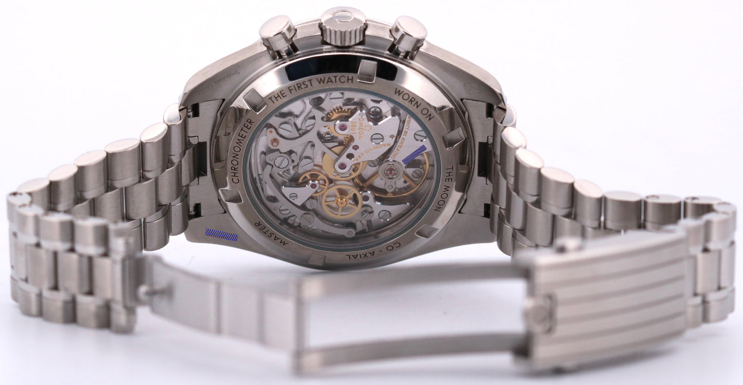 2024 PAPERS Omega Speedmaster Moonwatch 42mm Black Steel 310.30.42.50.01.001 BOX