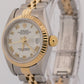 1994 PAPERS Rolex DateJust 26mm WHITE ROMAN 18K Gold Steel JUBILEE 69173 BOX