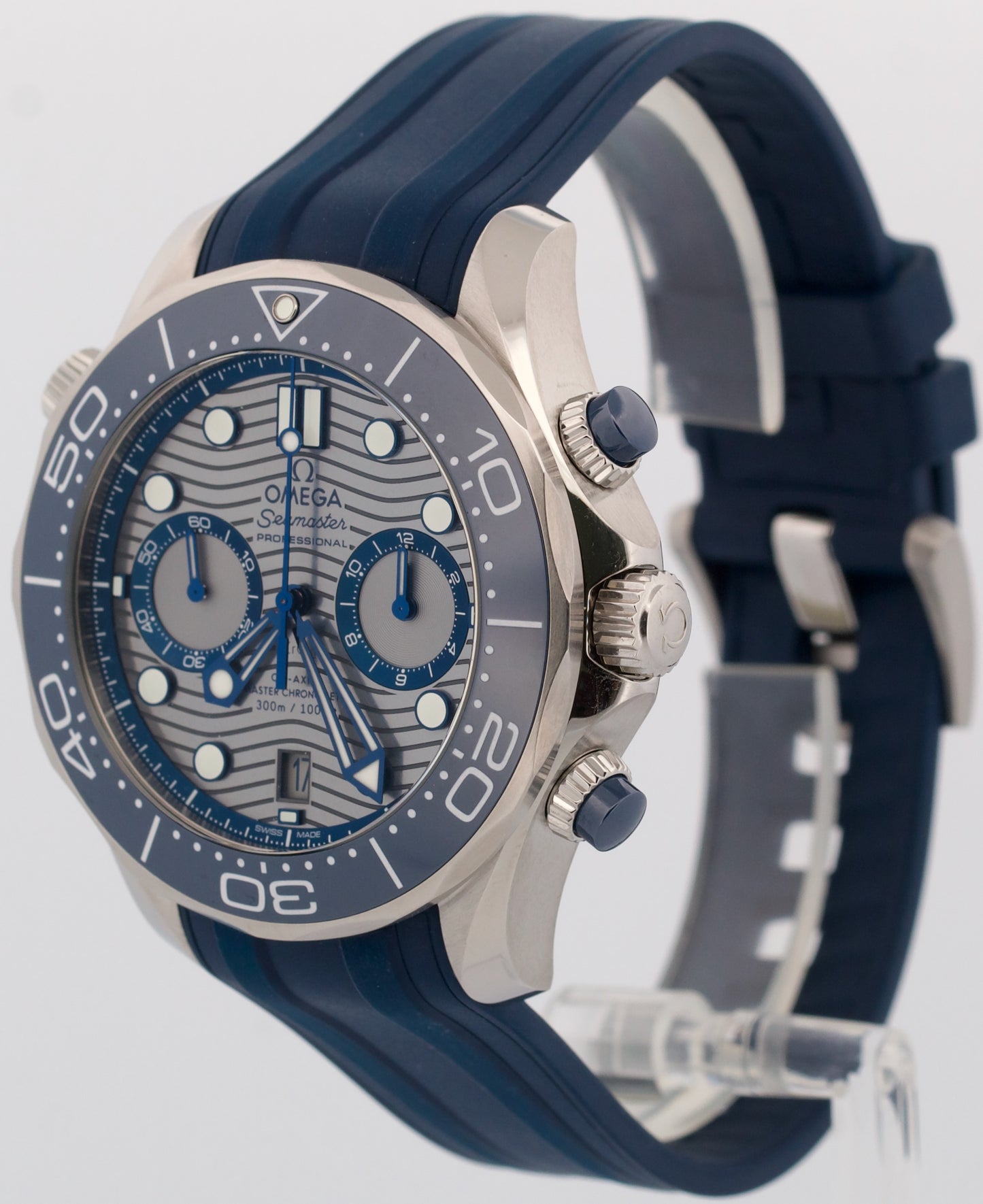 2021 PAPERS Omega Seamaster Diver BLUE GRAY Steel 44mm 210.30.44.51.06.001 BOX