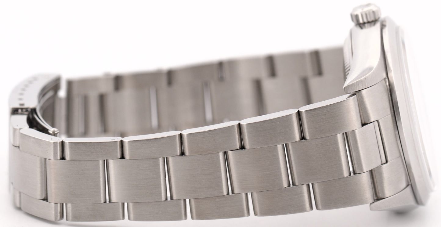 2004 PAPERS Rolex Oyster Perpetual Air-King SILVER Oyster 34mm Steel 14000M BOX