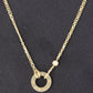 Cartier LOVE Pendant 2 DIAMONDS 18k Yellow Gold 6.3gr Adjustable Chain BOX