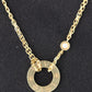 Cartier LOVE Pendant 2 DIAMONDS 18k Yellow Gold 6.3gr Adjustable Chain BOX
