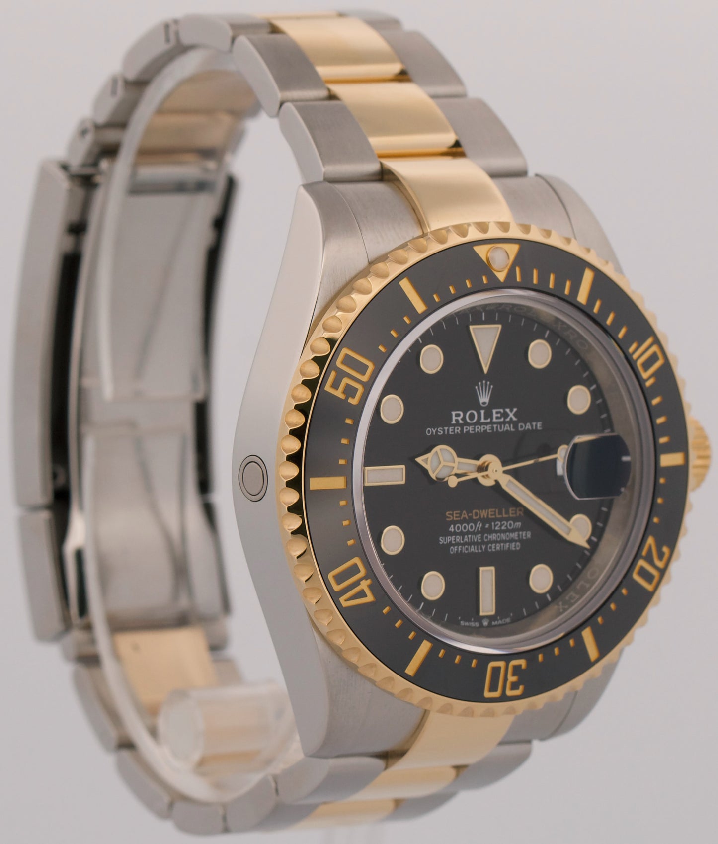 2023 PAPERS Rolex Sea-Dweller BLACK Two-Tone Steel 18K Gold 43mm 126603 BOX