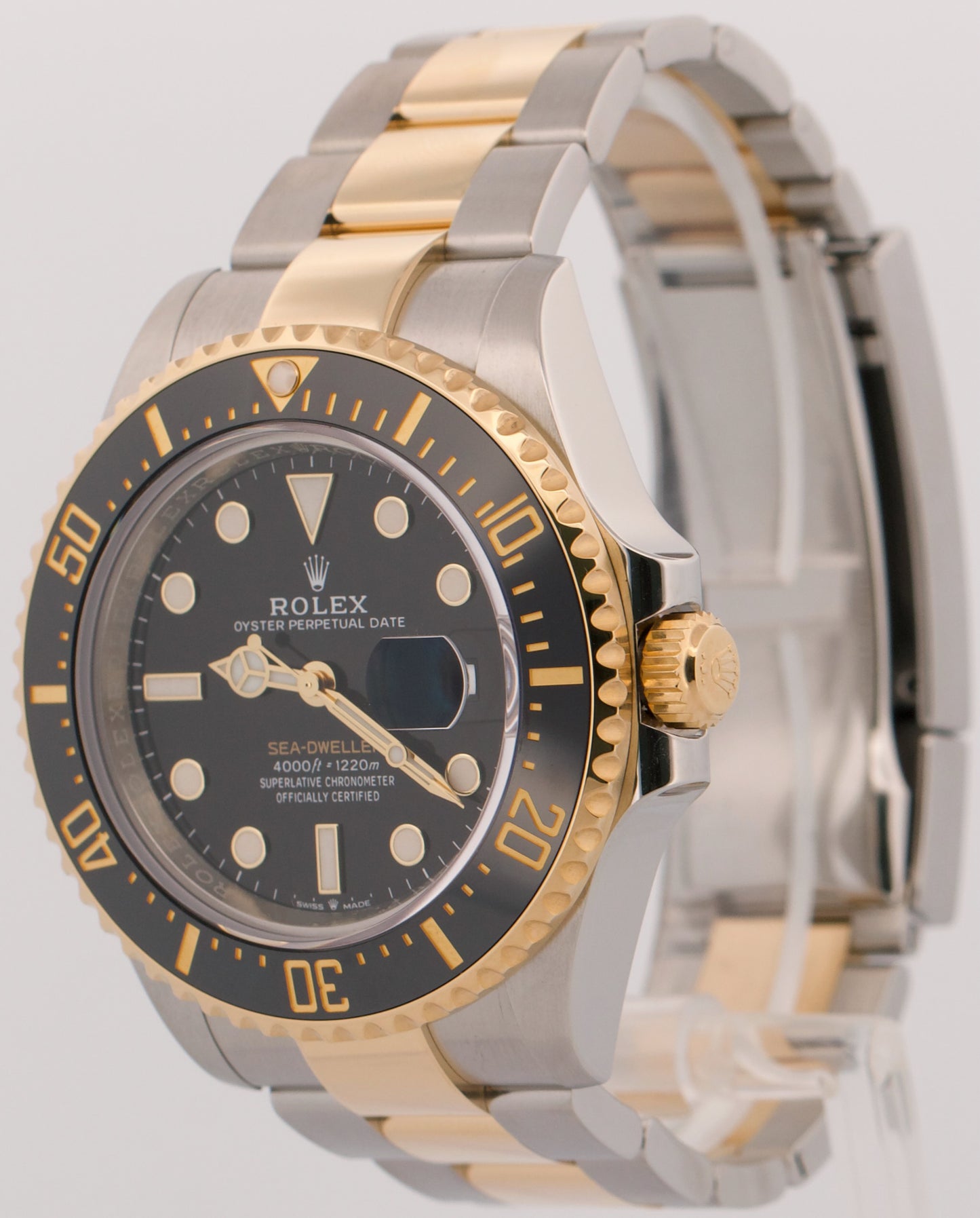 2023 PAPERS Rolex Sea-Dweller BLACK Two-Tone Steel 18K Gold 43mm 126603 BOX