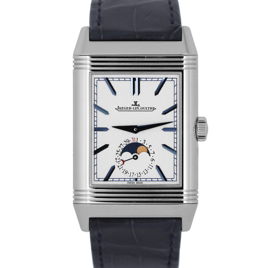 Jaeger LeCoultre Reverso Tribute Moon Silver/Blue 49.4mmX29.9mm 216.8.D3 Watch