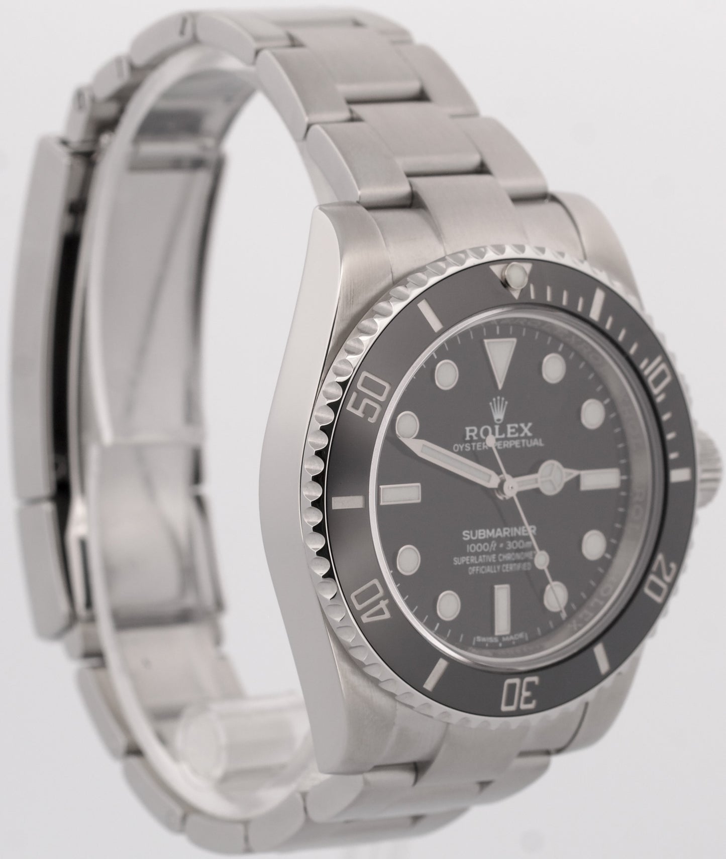 2018 PAPERS Rolex Submariner No-Date 40mm BLACK Ceramic Steel 114060 LN BOX