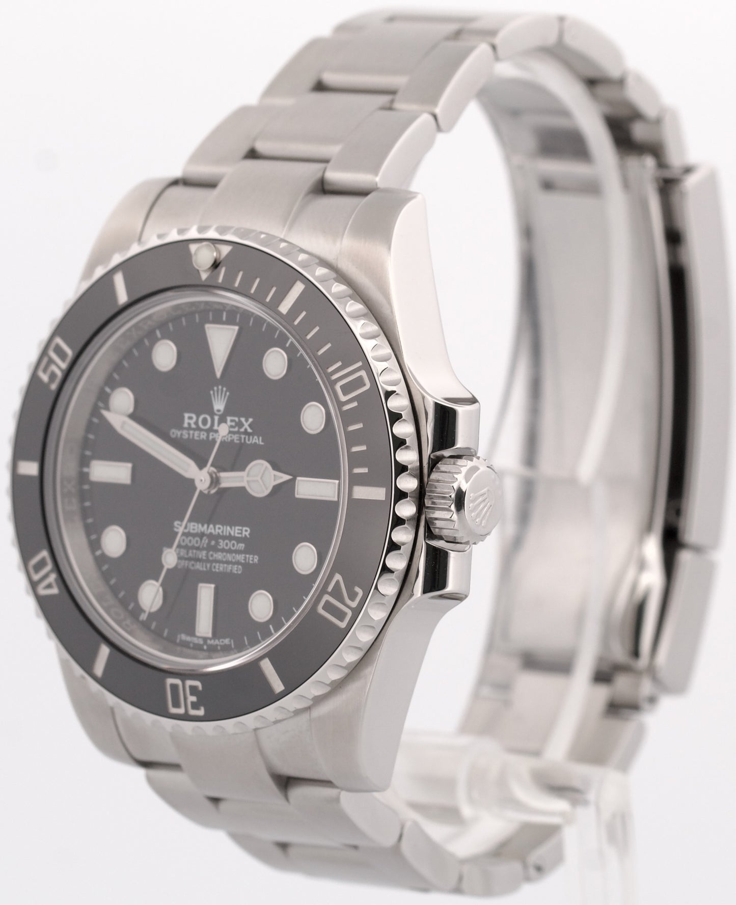 2018 PAPERS Rolex Submariner No-Date 40mm BLACK Ceramic Steel 114060 LN BOX