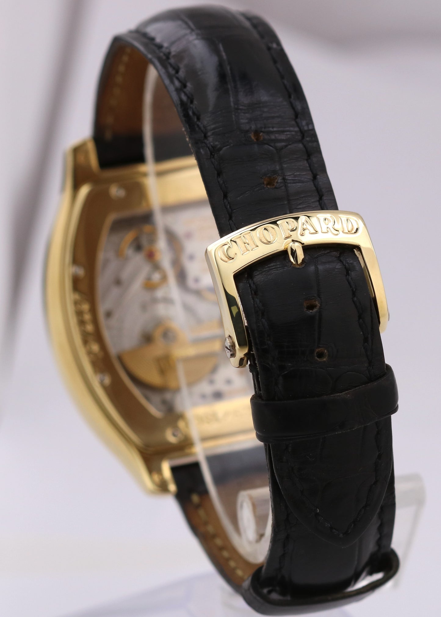 Chopard L.U.C. Silver Guilloche Roman 18K Yellow Gold 40mm 16/2267 Watch