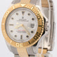 Rolex Yacht-Master 40mm WHITE 18K Two-Tone 18K Yellow Gold Steel 16623 Watch