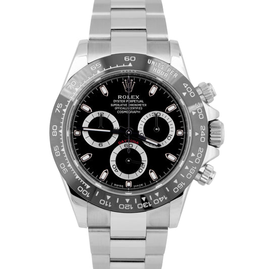 MINT 2023 Rolex Daytona Cosmograph Black Steel Ceramic 40mm Watch 116500 LN