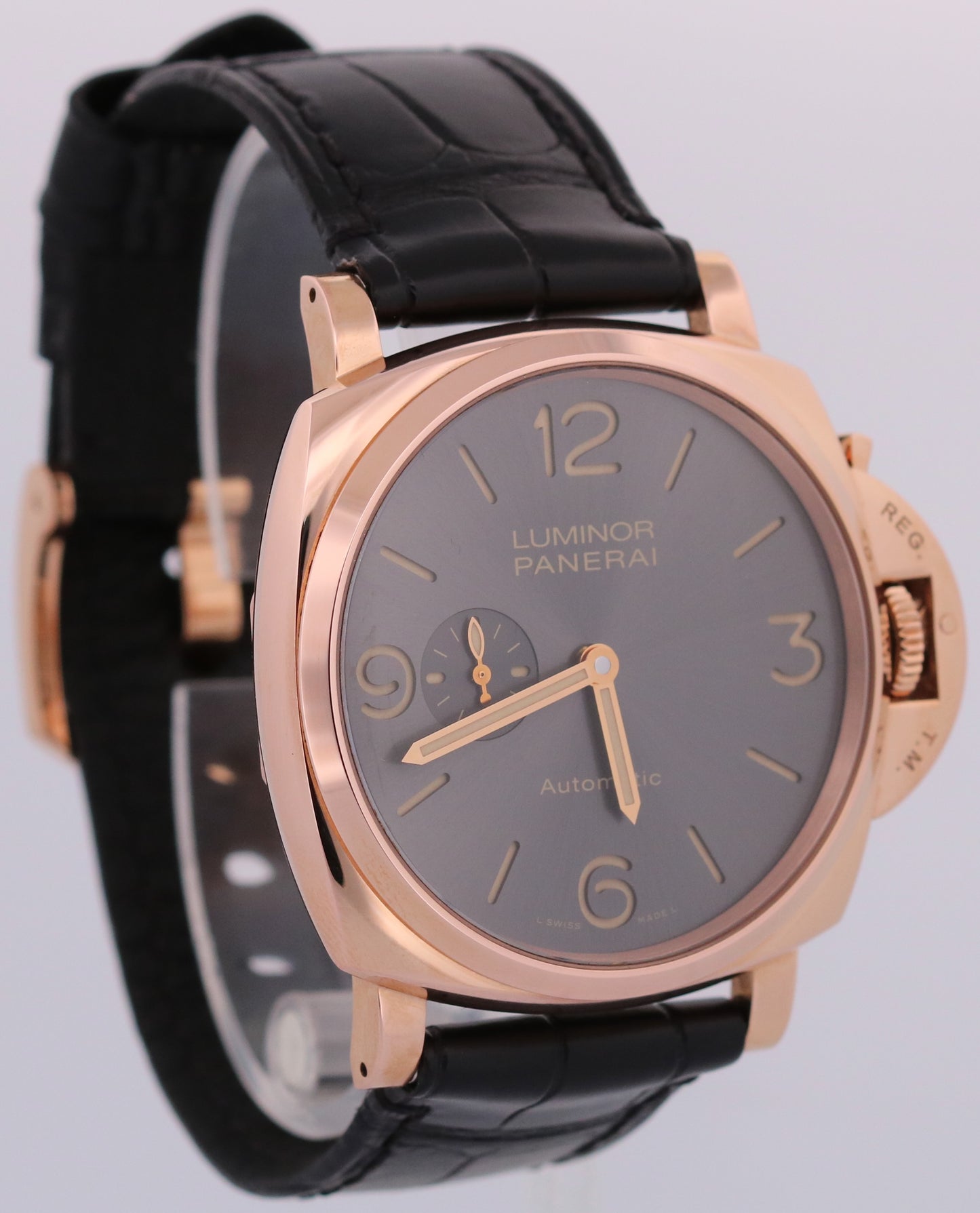 PAPERS Panerai Luminor Due PAM00675 18K Gold RHODIUM Leather 45mm PAM675 BOX