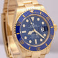 MINT 2022 PAPERS Rolex Submariner Date 41 18K Yellow Gold BLUE 126618 LB BOX