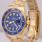 MINT 2022 PAPERS Rolex Submariner Date 41 18K Yellow Gold BLUE 126618 LB BOX