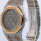 PAPERS Audemars Piguet Royal Oak GRAY 35mm Two-Tone 18K Gold Steel Watch 4100SA