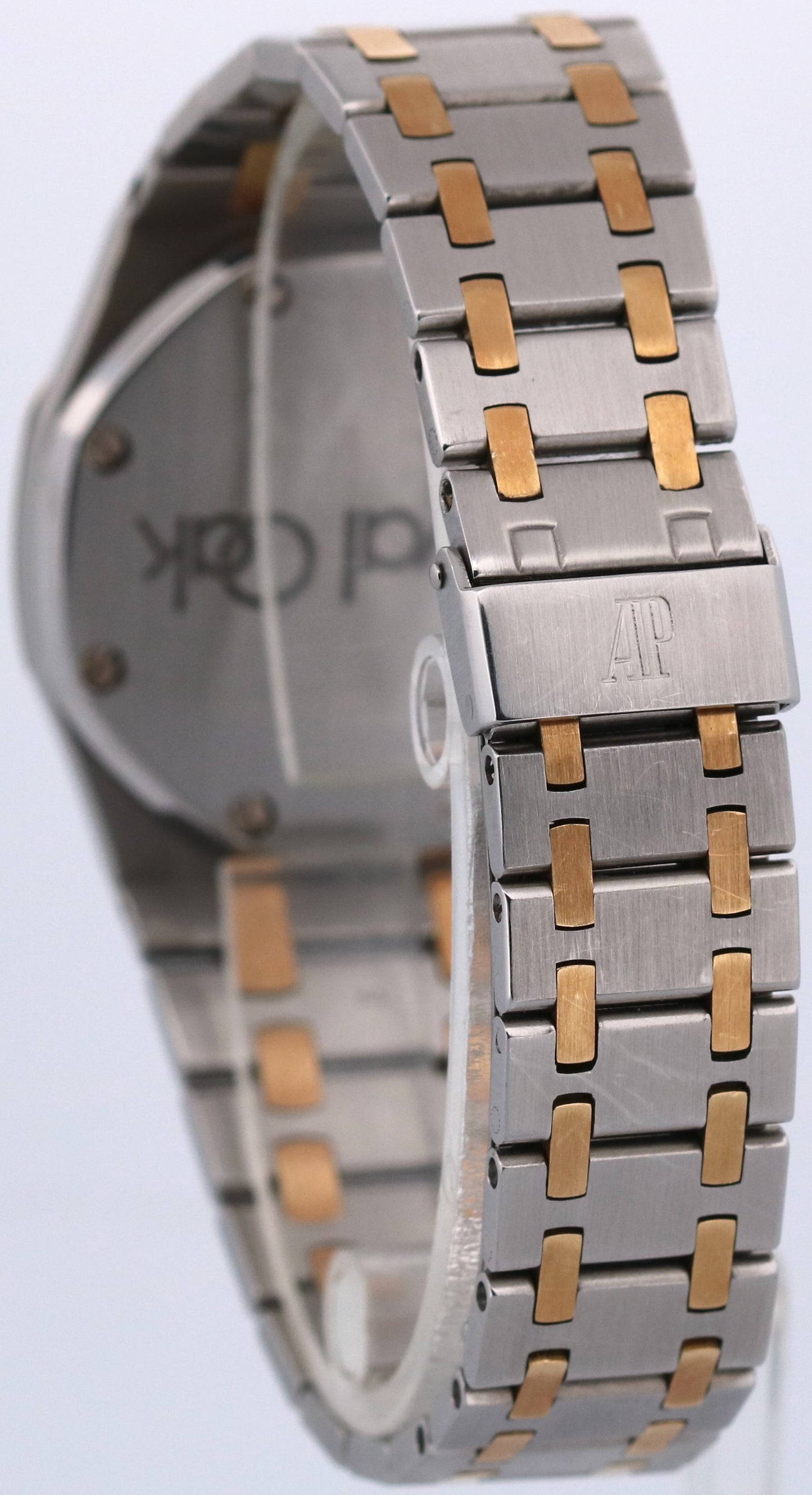 PAPERS Audemars Piguet Royal Oak GRAY 35mm Two-Tone 18K Gold Steel Watch 4100SA