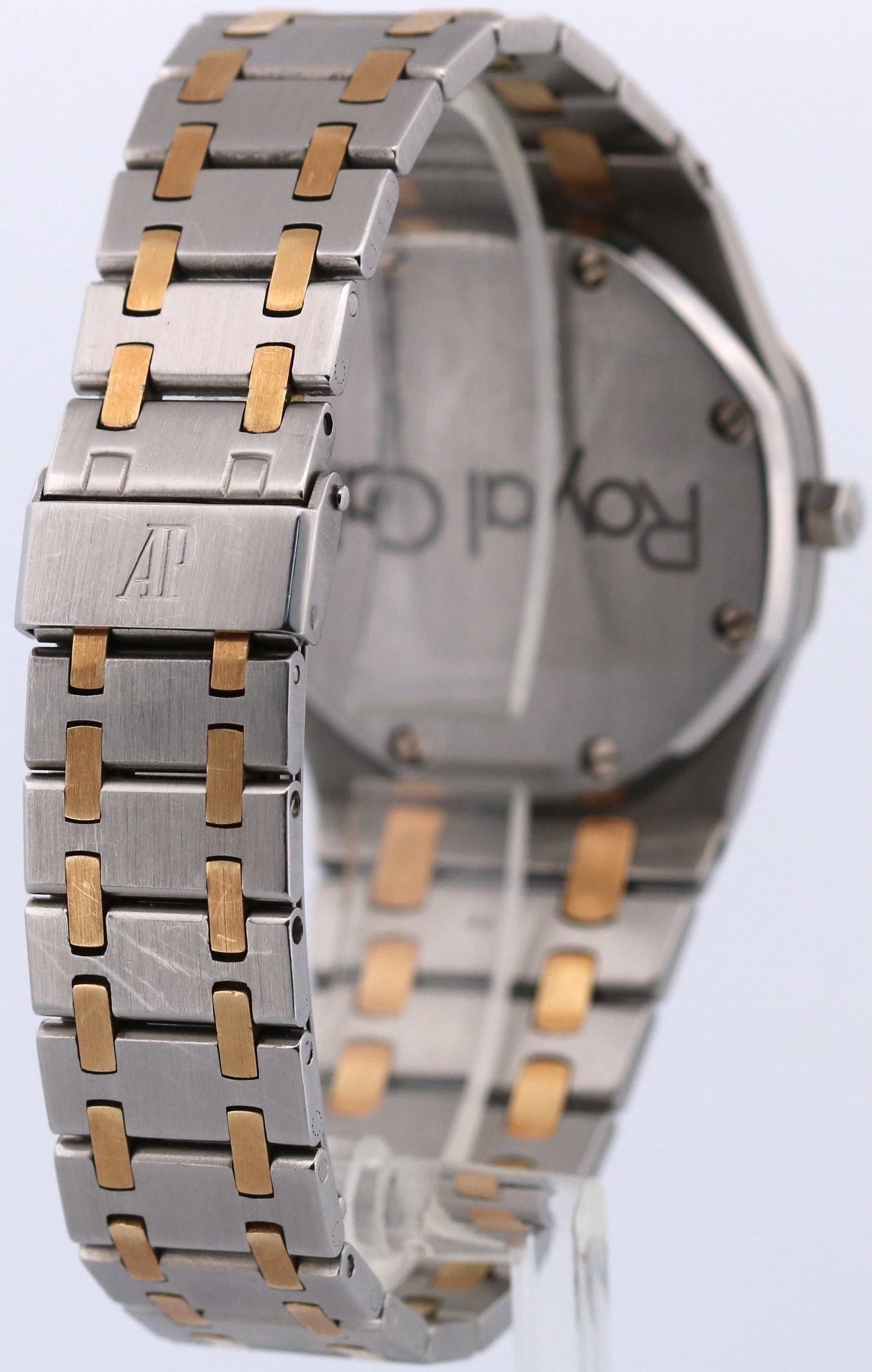 PAPERS Audemars Piguet Royal Oak GRAY 35mm Two-Tone 18K Gold Steel Watch 4100SA
