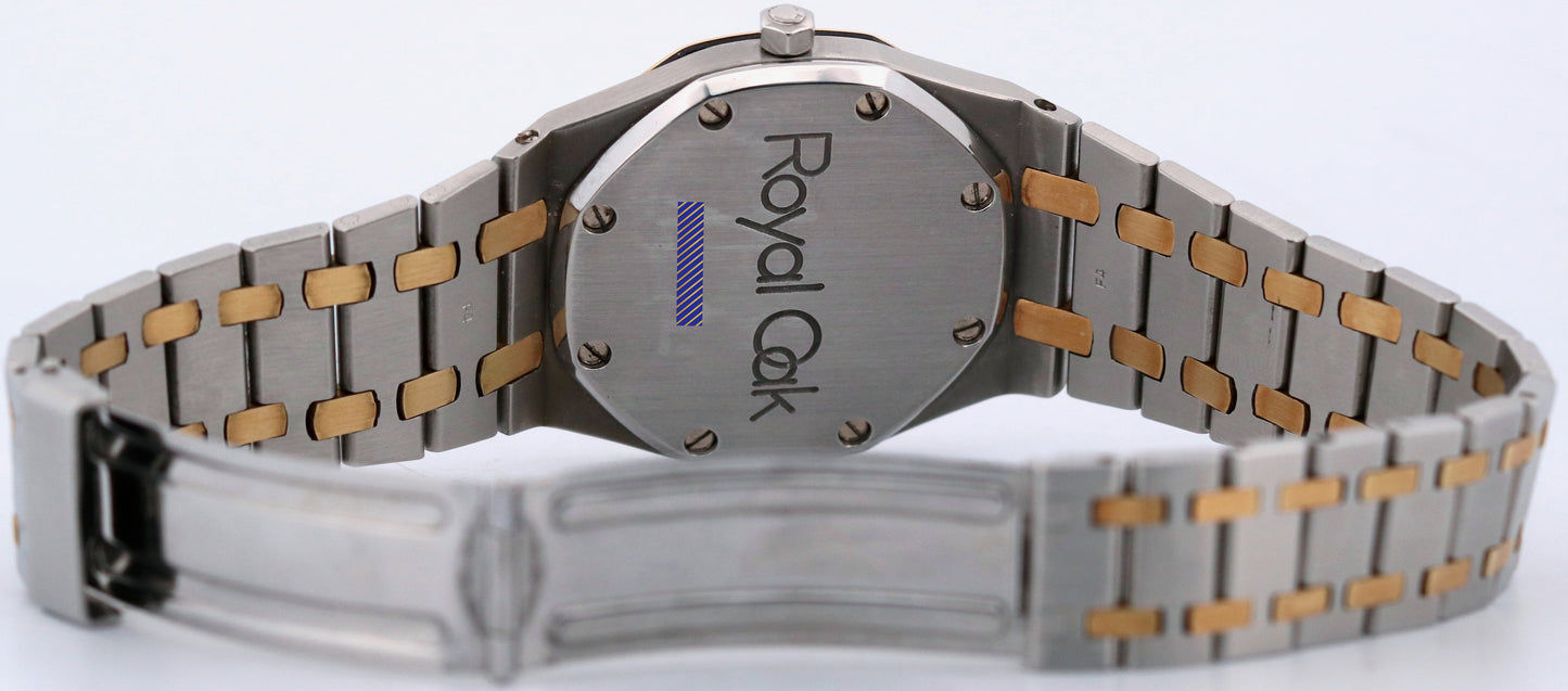 PAPERS Audemars Piguet Royal Oak GRAY 35mm Two-Tone 18K Gold Steel Watch 4100SA